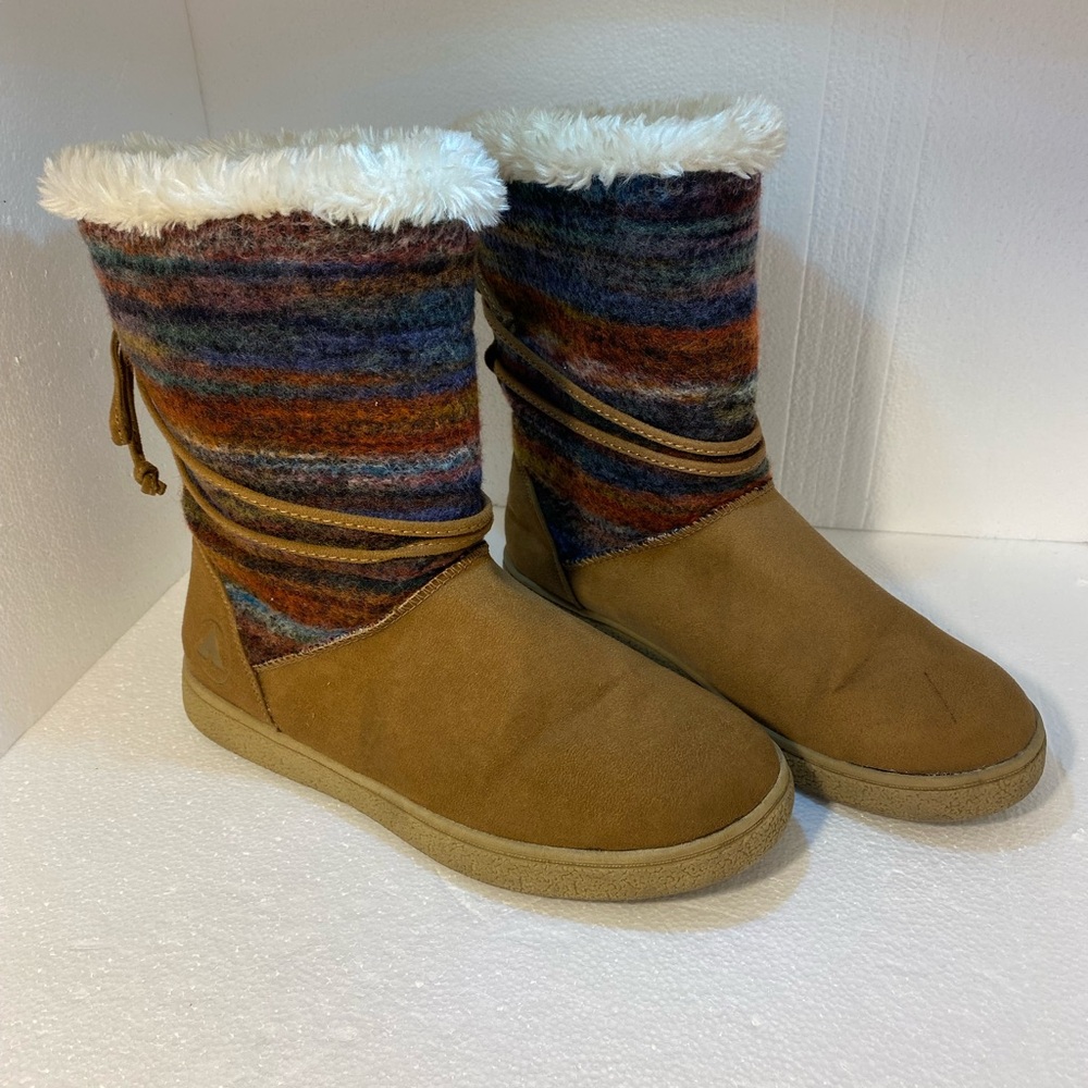 Airwalk Brown and Multicolor Knit Women's Boots